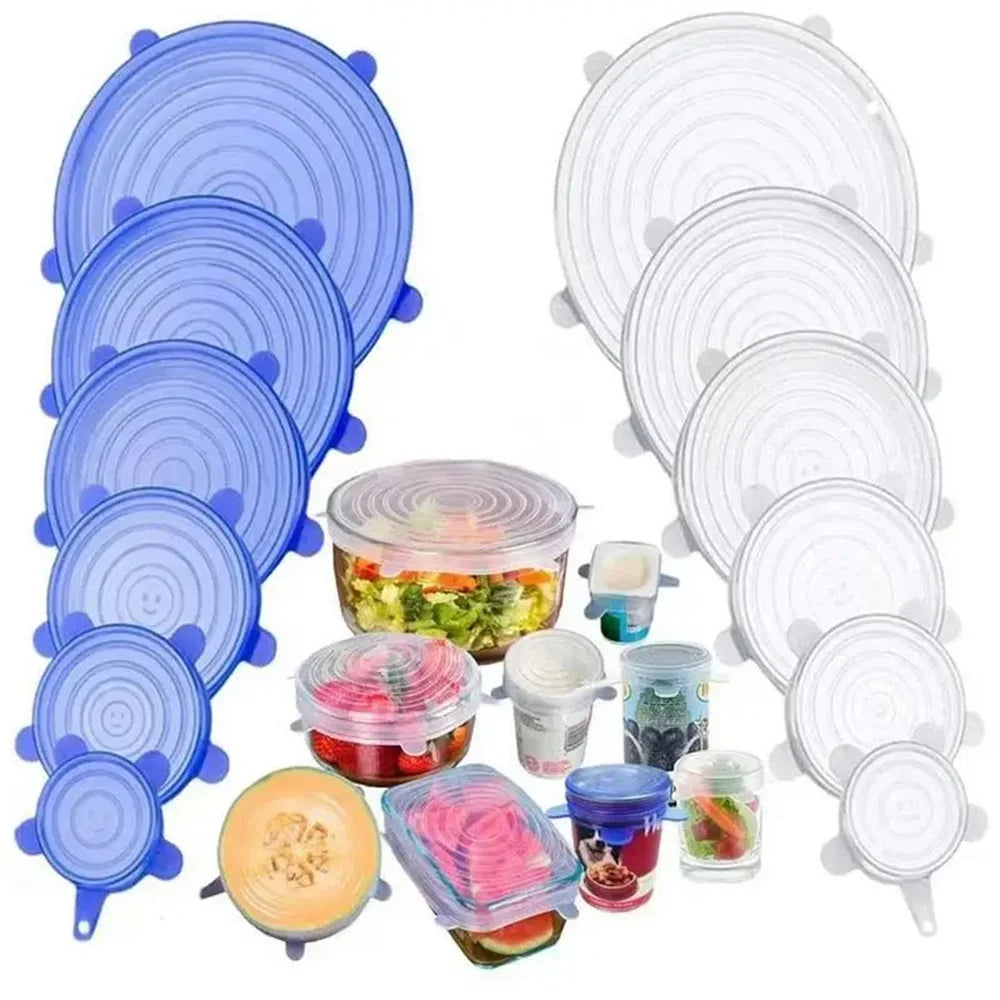 6 pcs Food Grade Silicone Preservation Cover