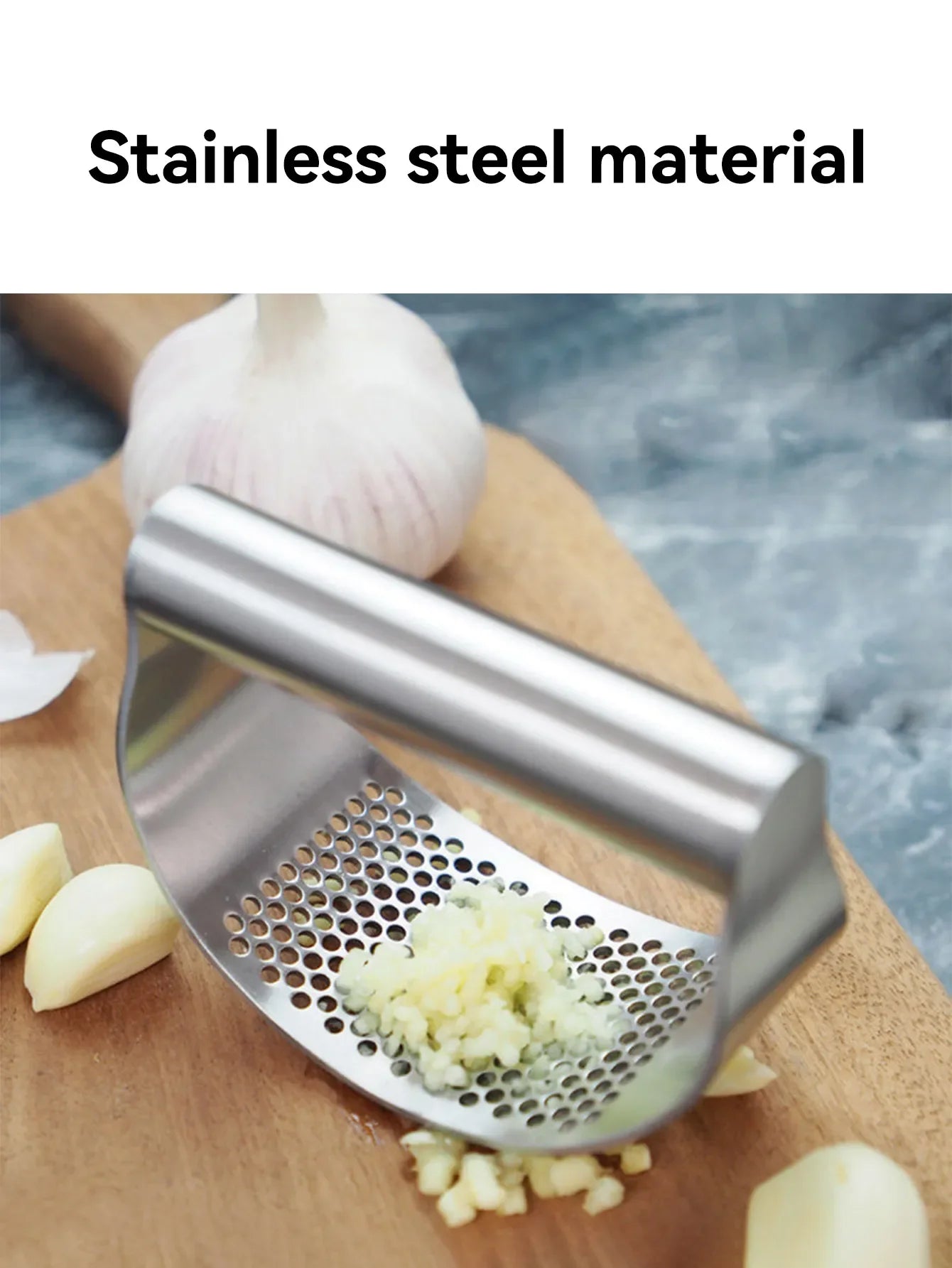 Stainless Steel Garlic Crusher