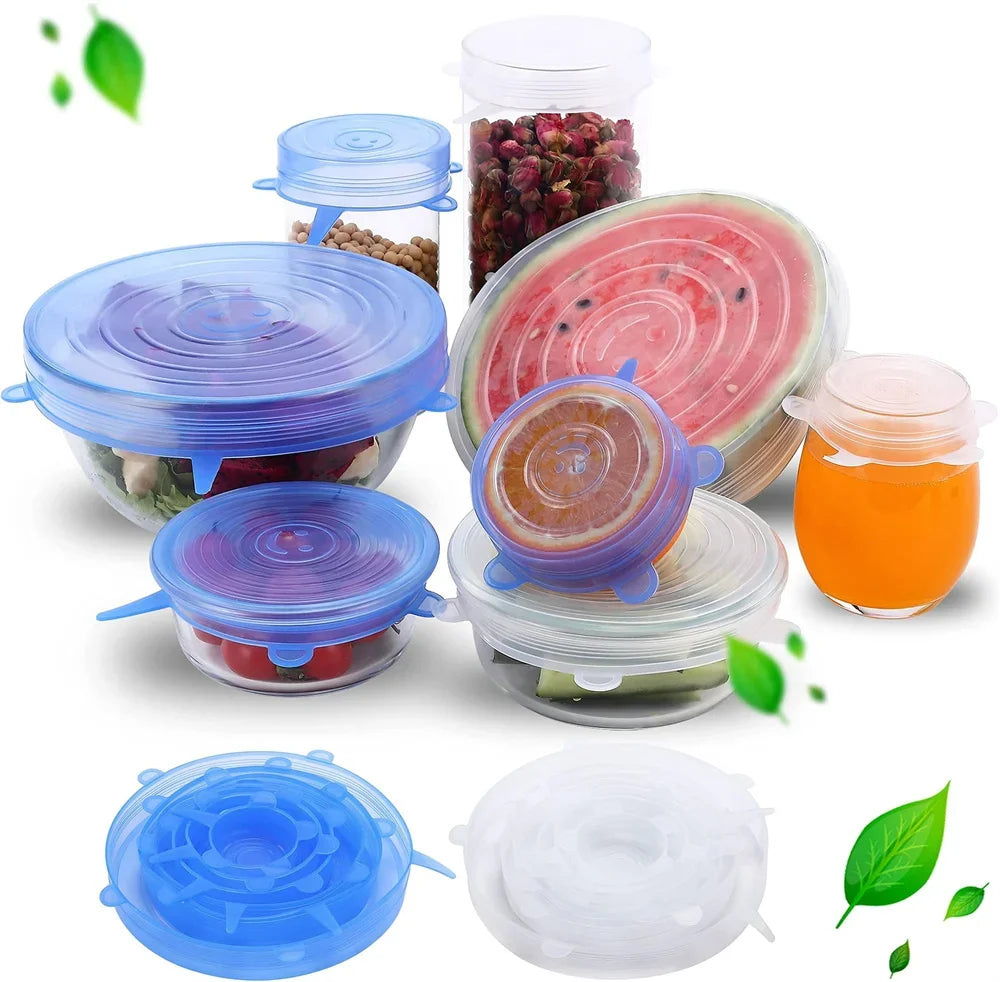 6 pcs Food Grade Silicone Preservation Cover