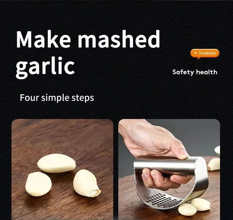 Stainless Steel Garlic Crusher
