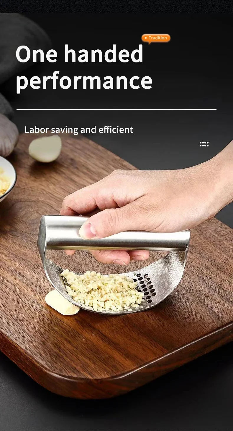 Stainless Steel Garlic Crusher