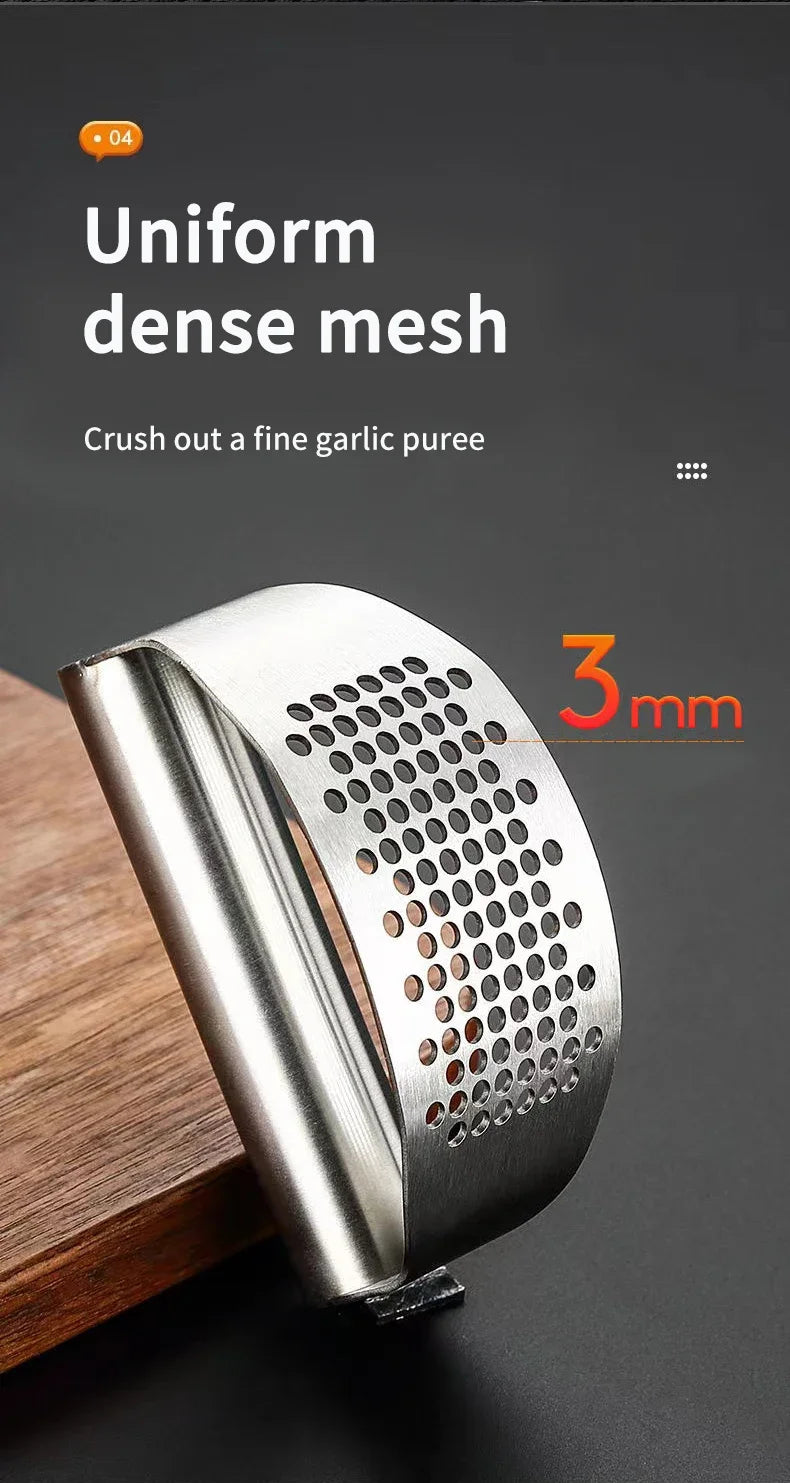 Stainless Steel Garlic Crusher