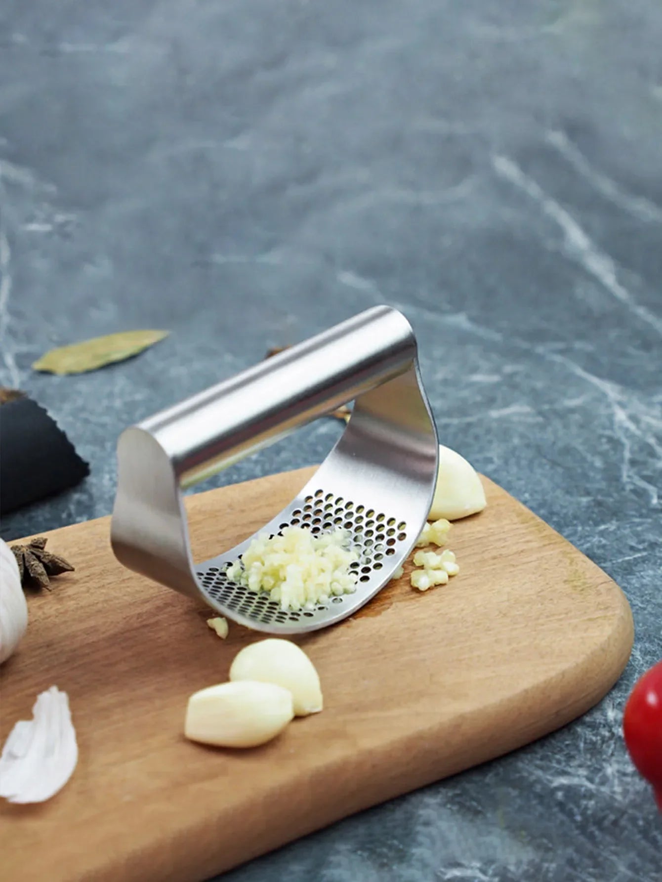 Stainless Steel Garlic Crusher